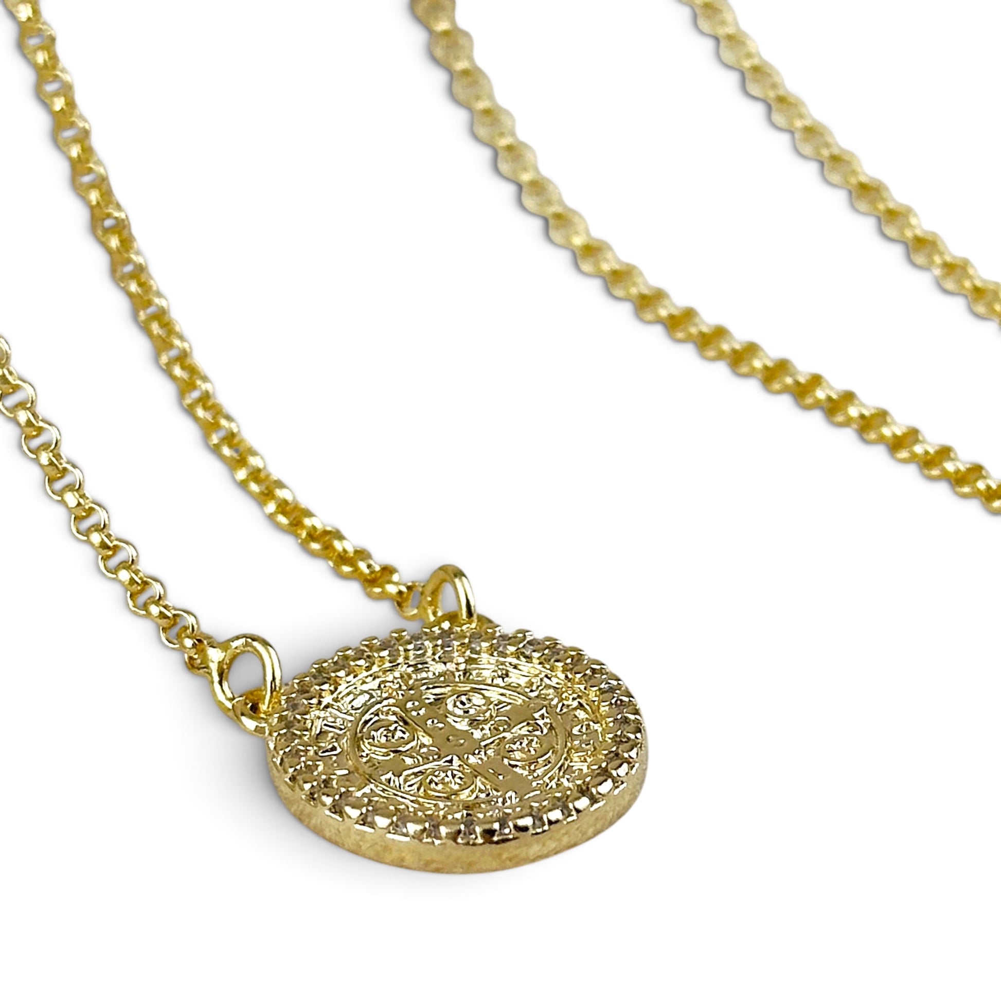Saint Benedict CZ Scapular Necklace view