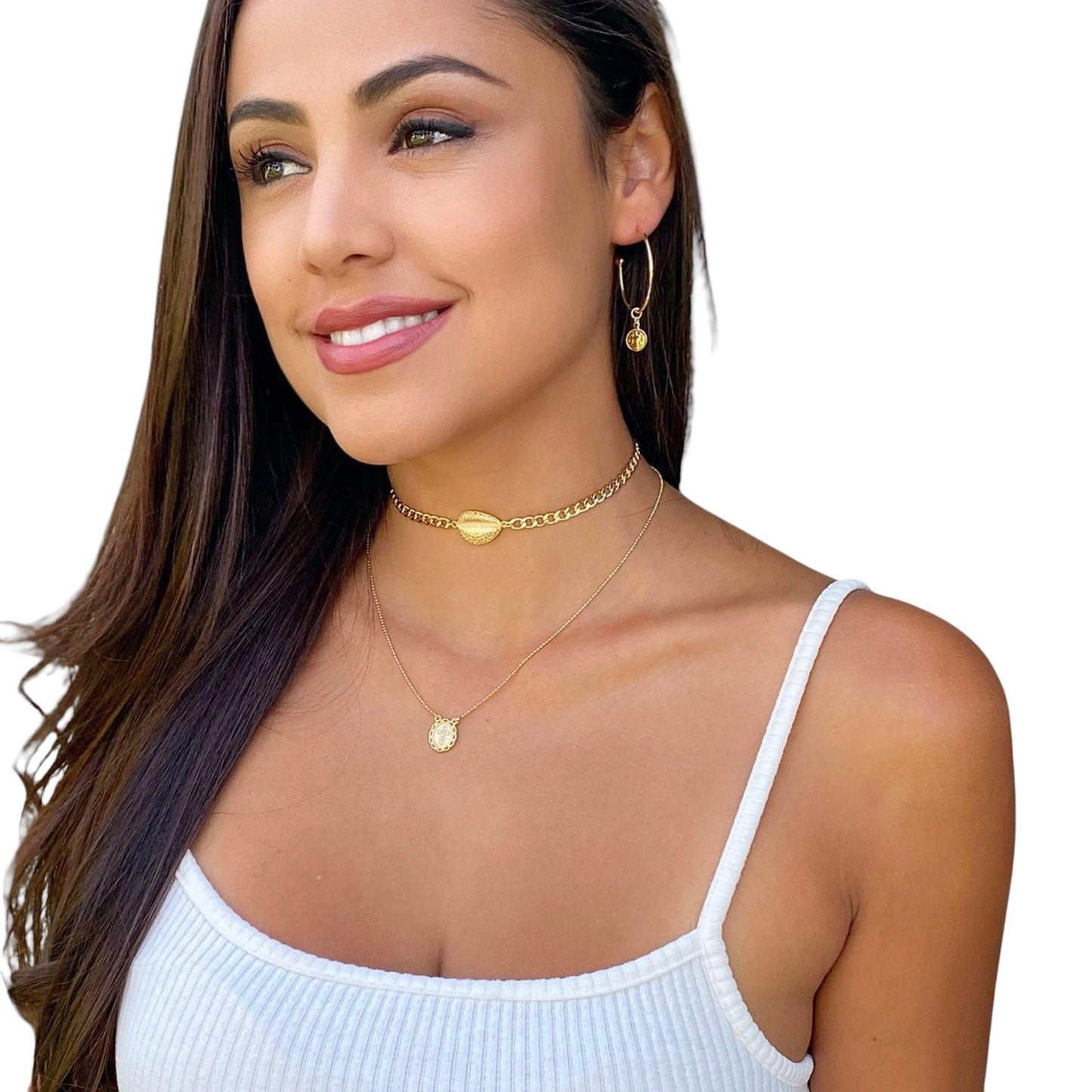 Saint Benedict Open Hoop 30mm 18K Gold Filled Earrings