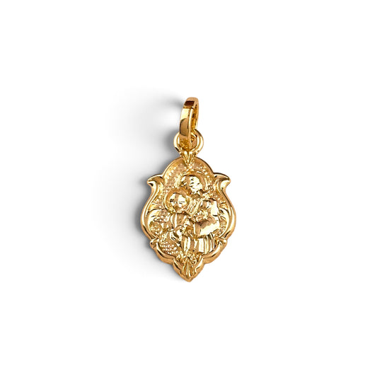 Saint Christopher Vintage 18mm 18K Gold Filled Pendant