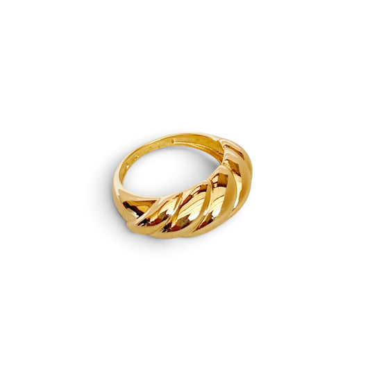 Sculpted Croissant 18K Gold Filled Ring