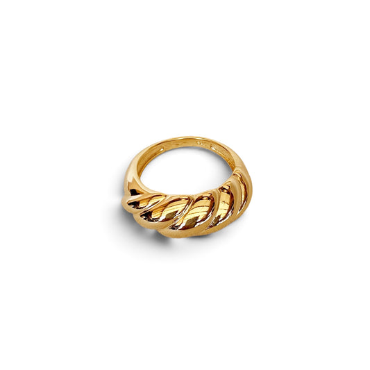 Sculpted Croissant Ring