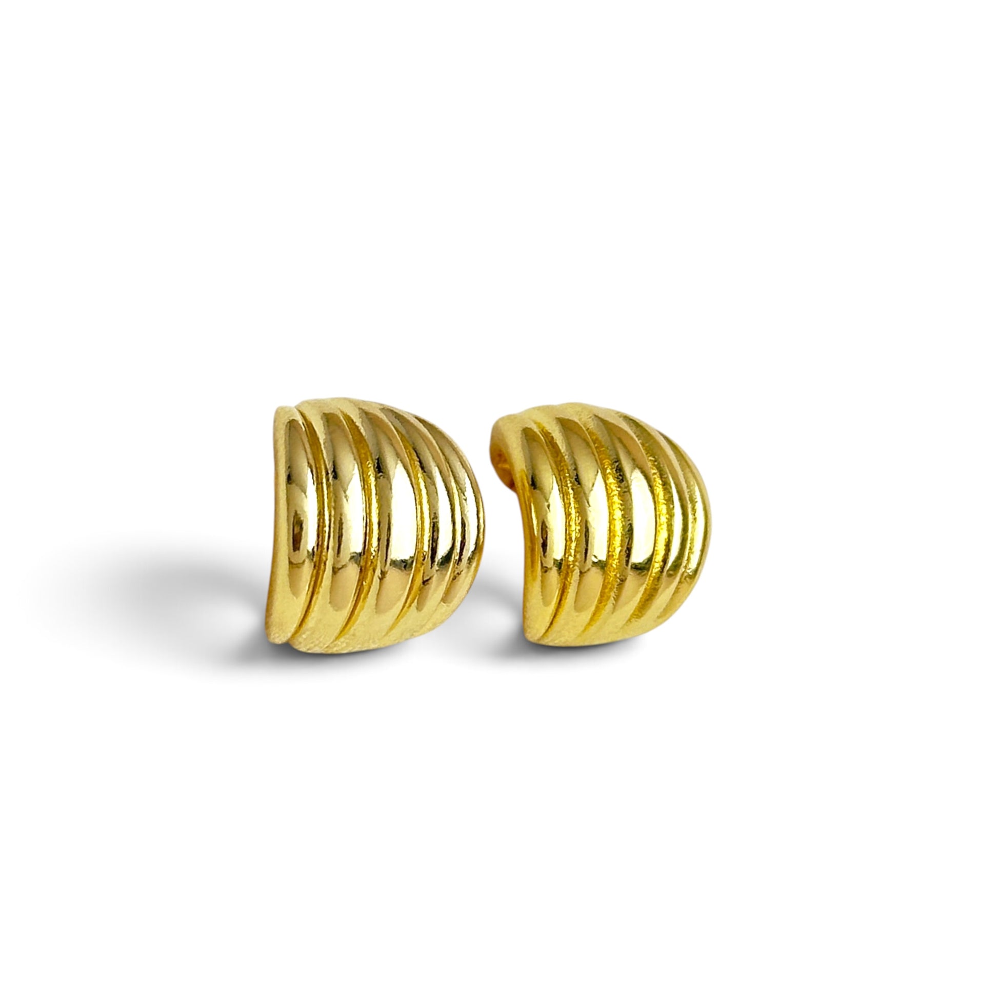 Sculpted Curve Open Hoop Earrings