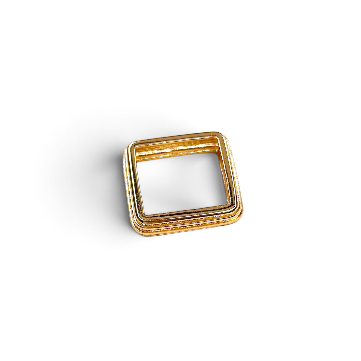Sculpted Square Frame 18K Gold Filled Ring
