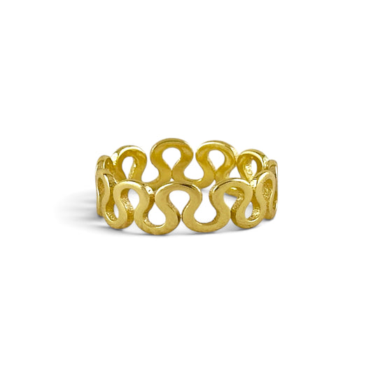 Sculpted Wave Ring 