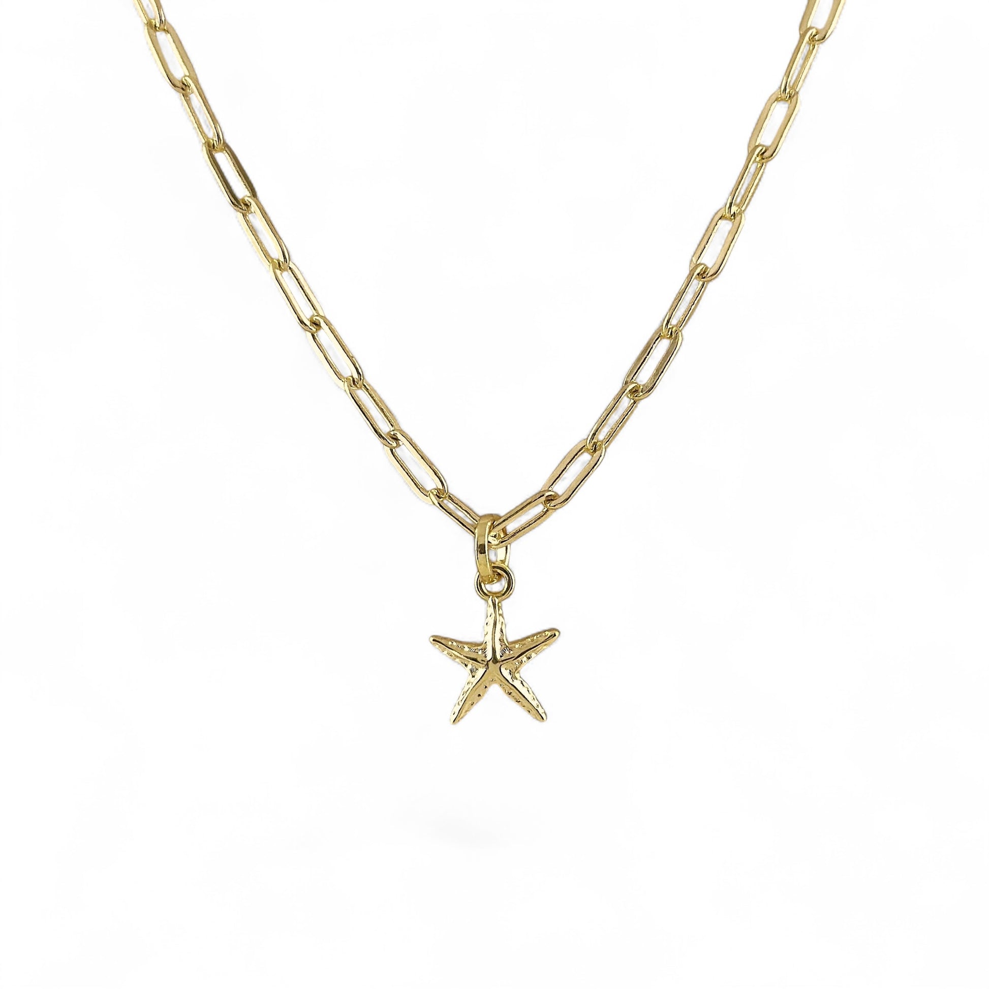 Sea Star Charm hanging on chain