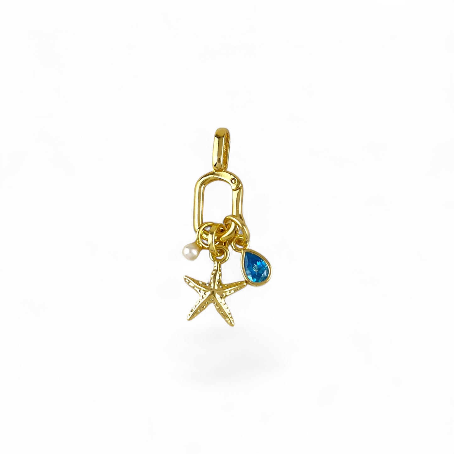 Sea Star Charm attached to carabiner pendant