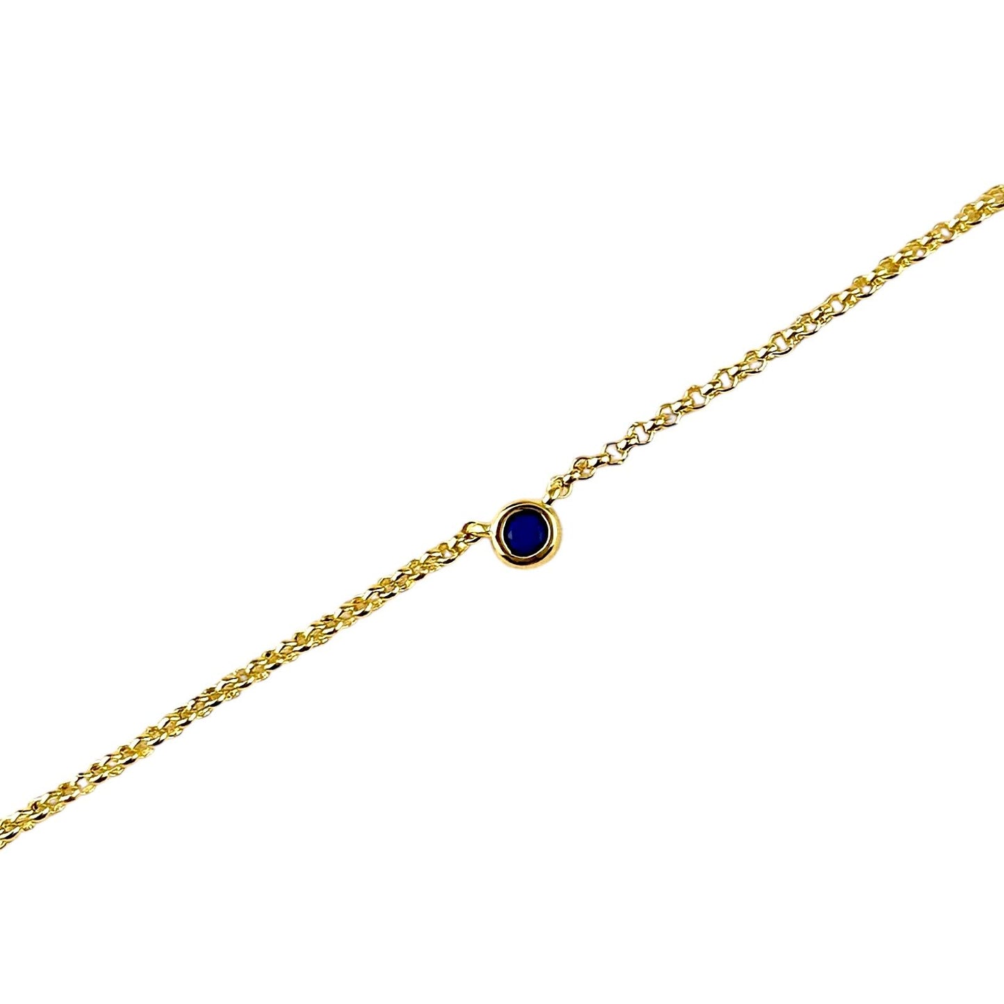 CZ Birthstone 18k Gold Filled Necklace