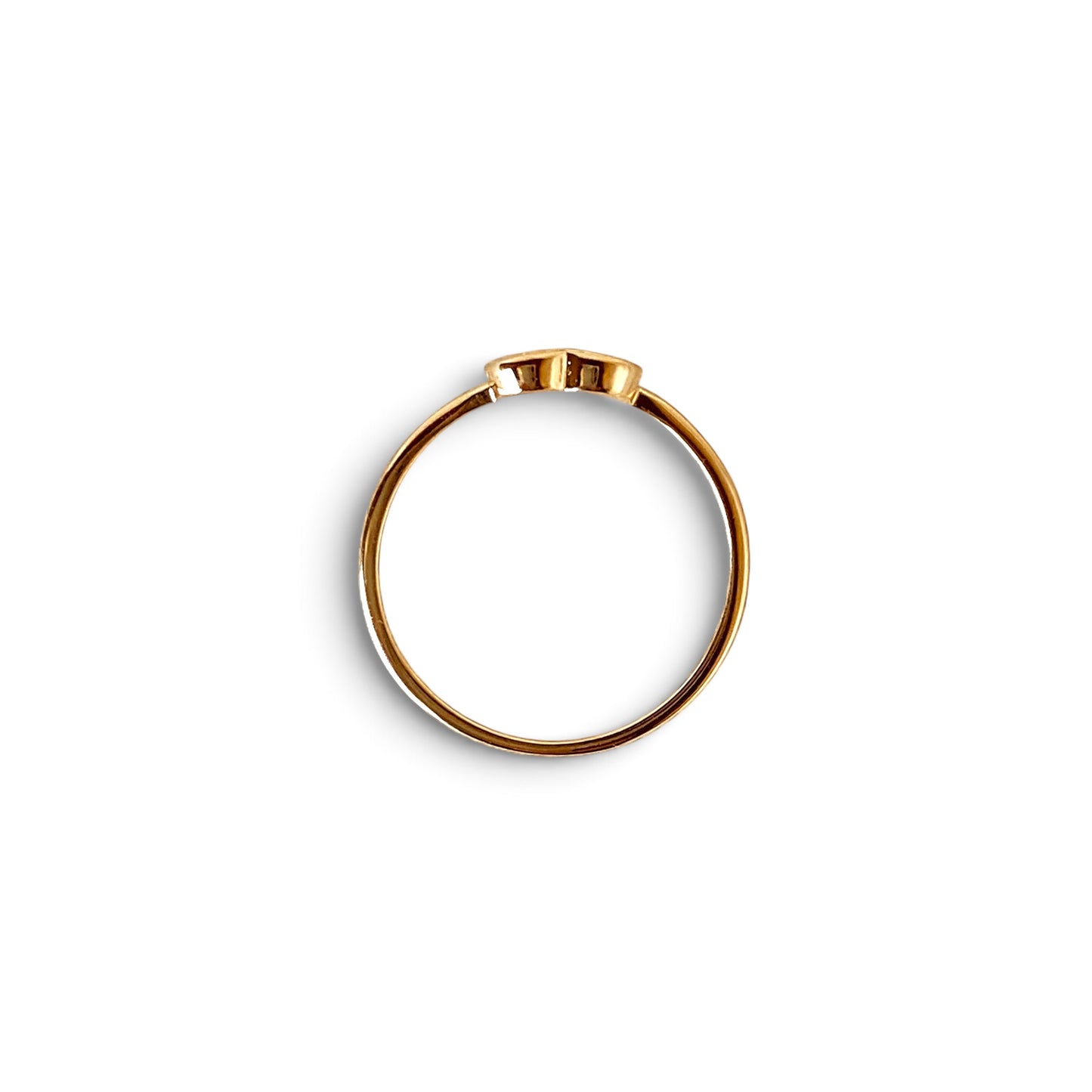 Skillus18K Gold Filled heart ring silhouette 