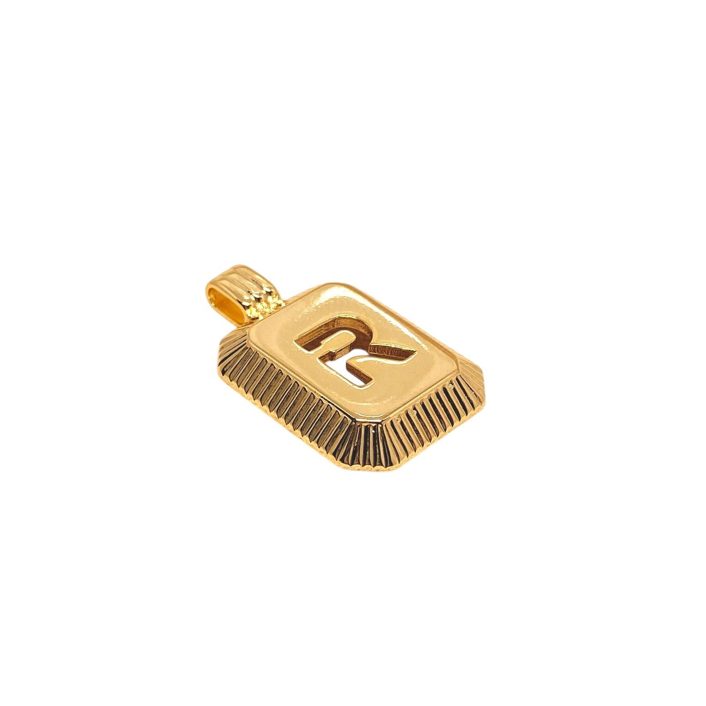 Skillus 18k Gold Filled Initial Letter R Pendant 