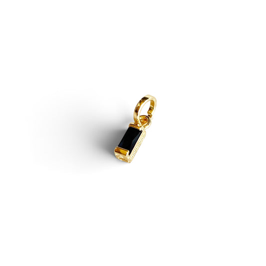 Skillus Baguette Black CZ Pendant
