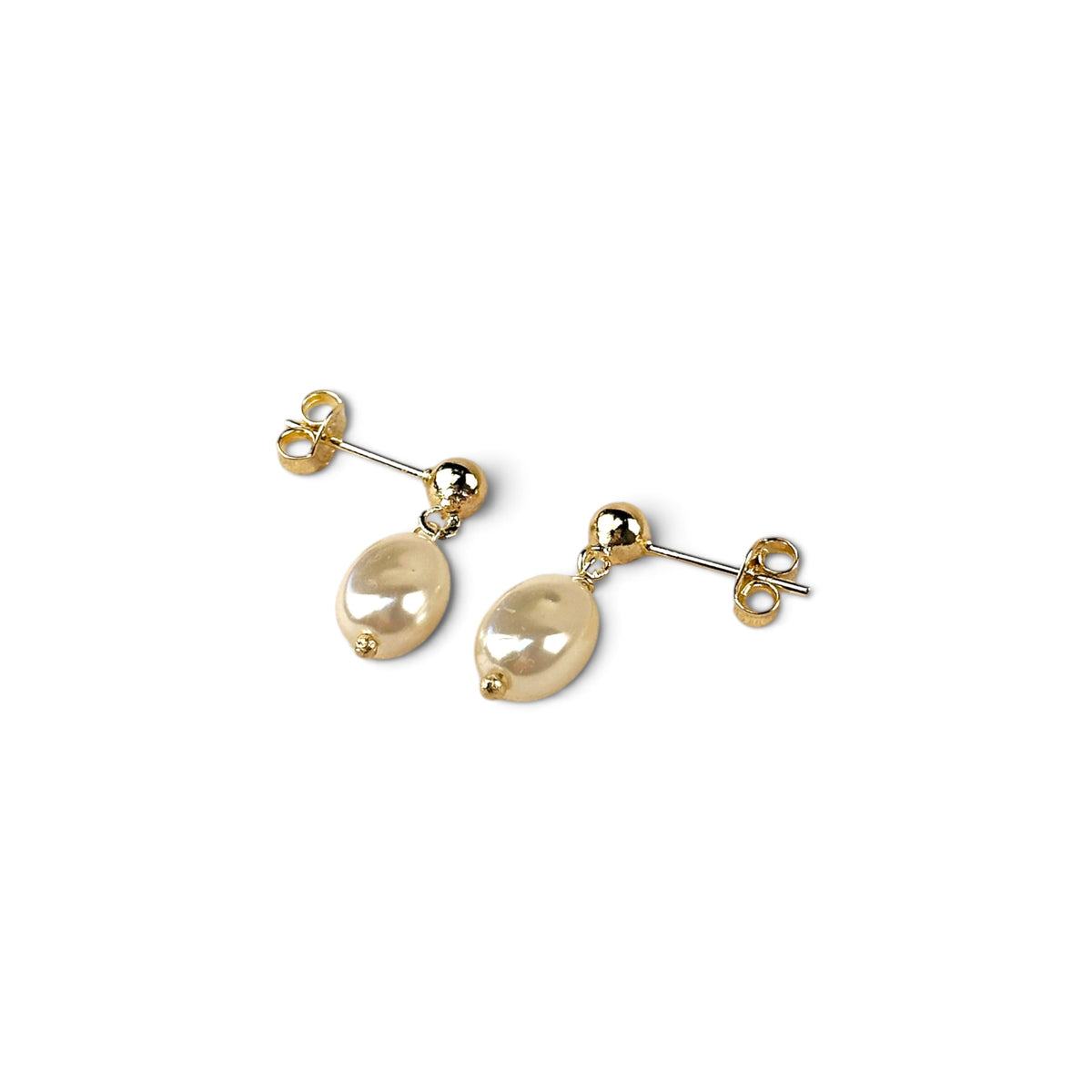 Skillus Baroque Pearl Drop Stud Earrings 