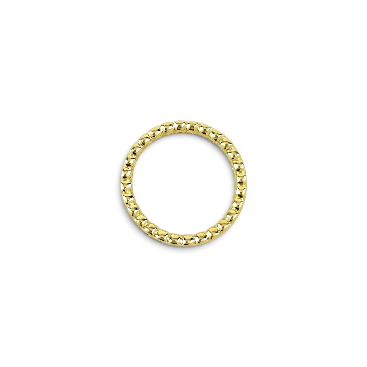 Skillus Bezel CZ Eternity 18K Gold Filled Ring 