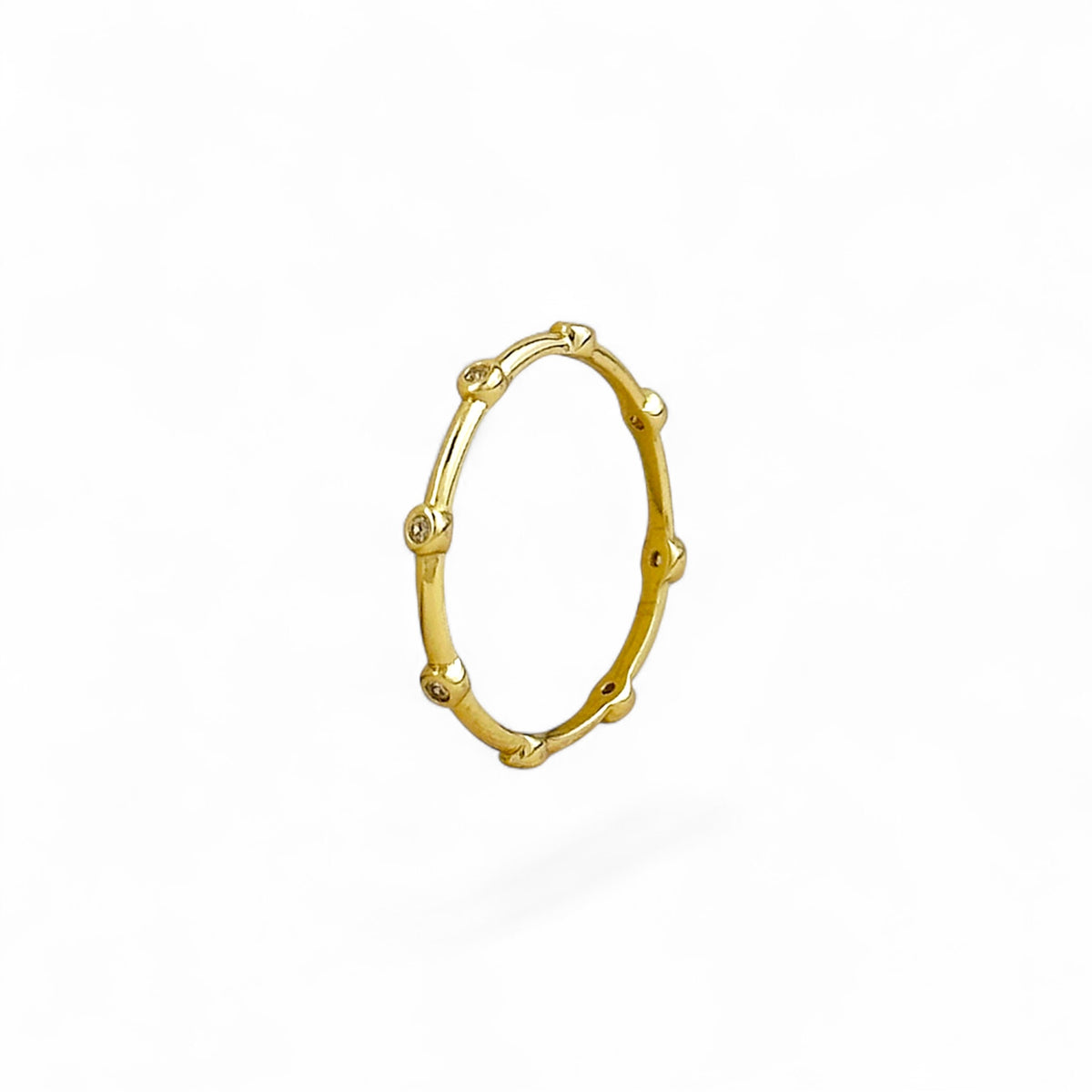 Skillus CZ Dot Band Ring 