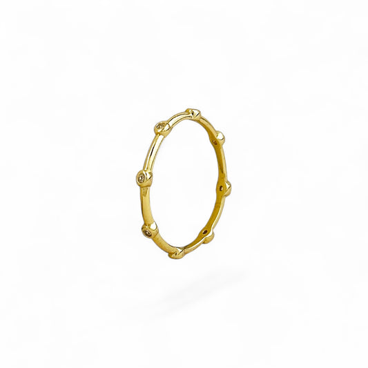 Skillus CZ Dot Band Ring 