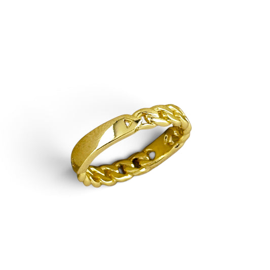 Skillus Curb Chain Plate Ring