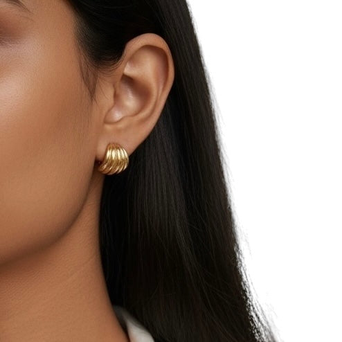 Skillus Curve Open Hoop Earrings 