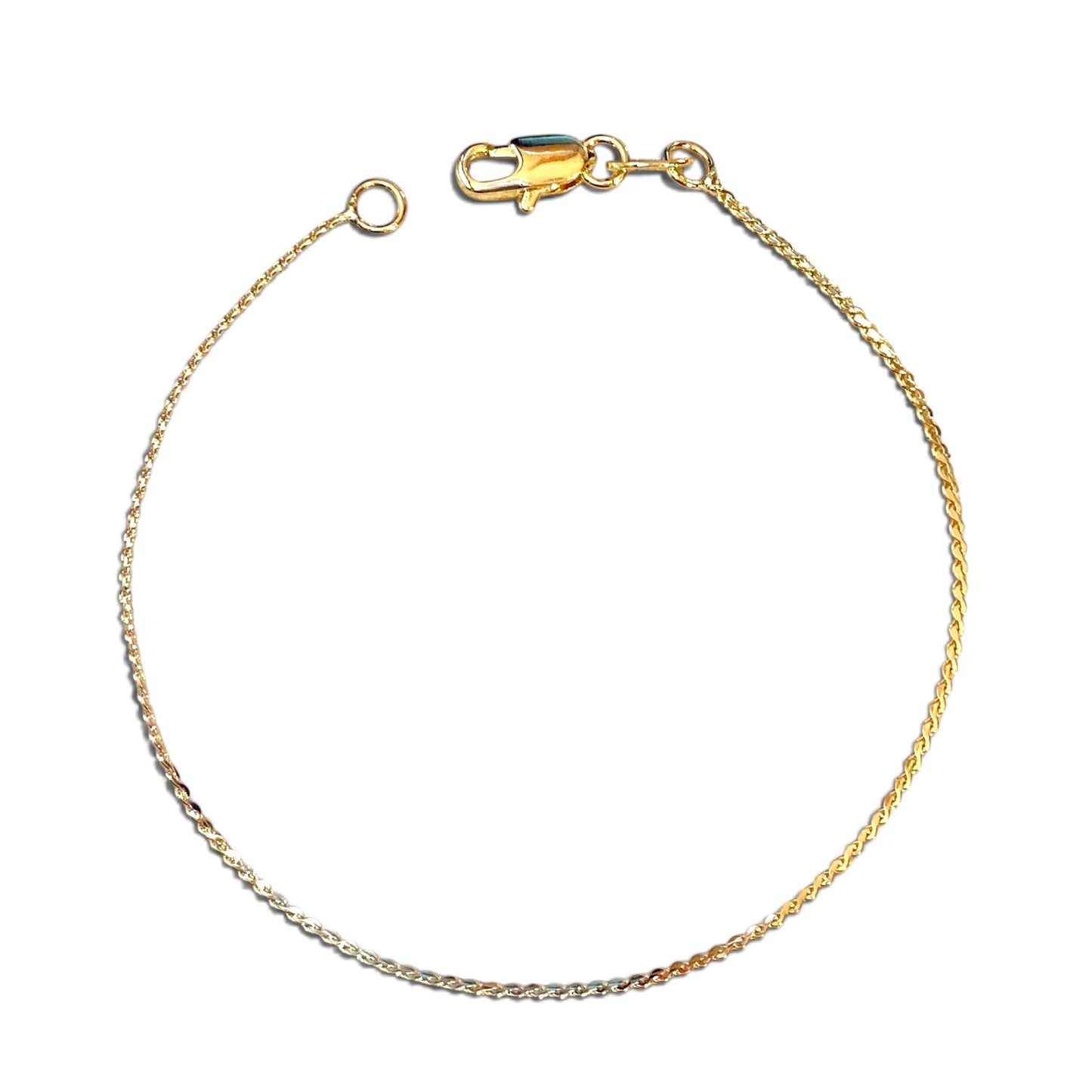 Flat Rope Chain Bracelet 18k gold filled