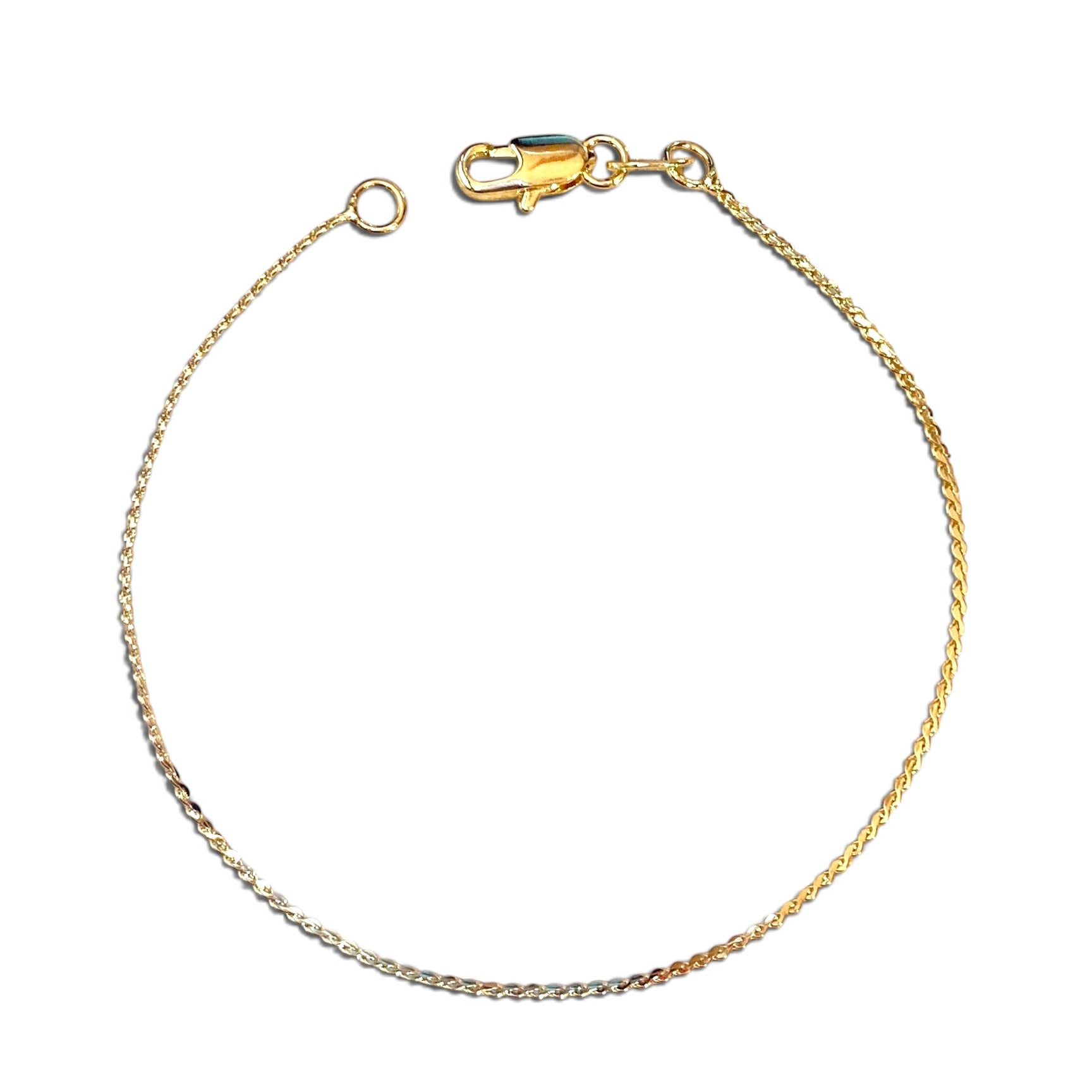 Flat Rope Chain Bracelet 18k gold filled