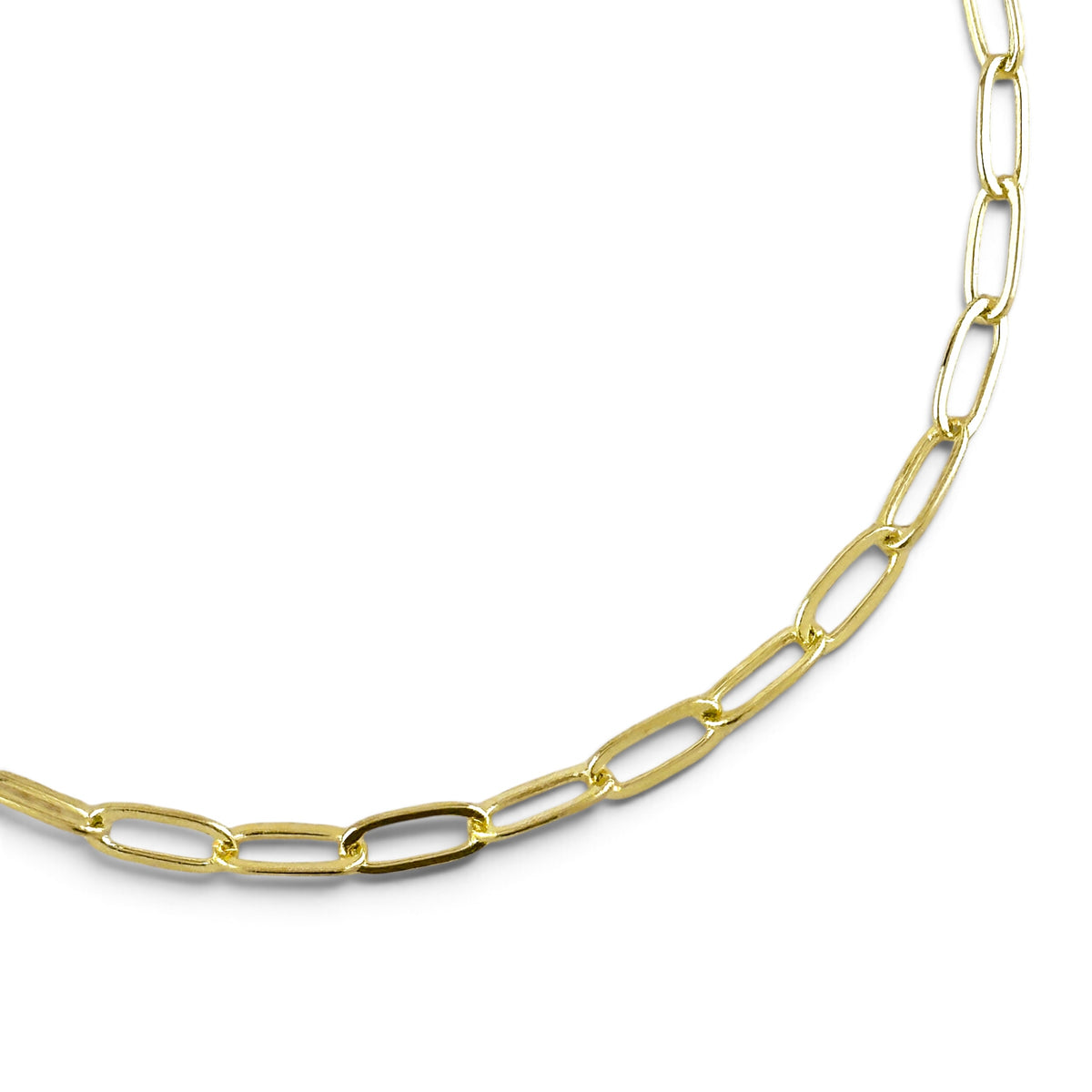 Skillus Paperclip Link Chain Bracelet Closeup