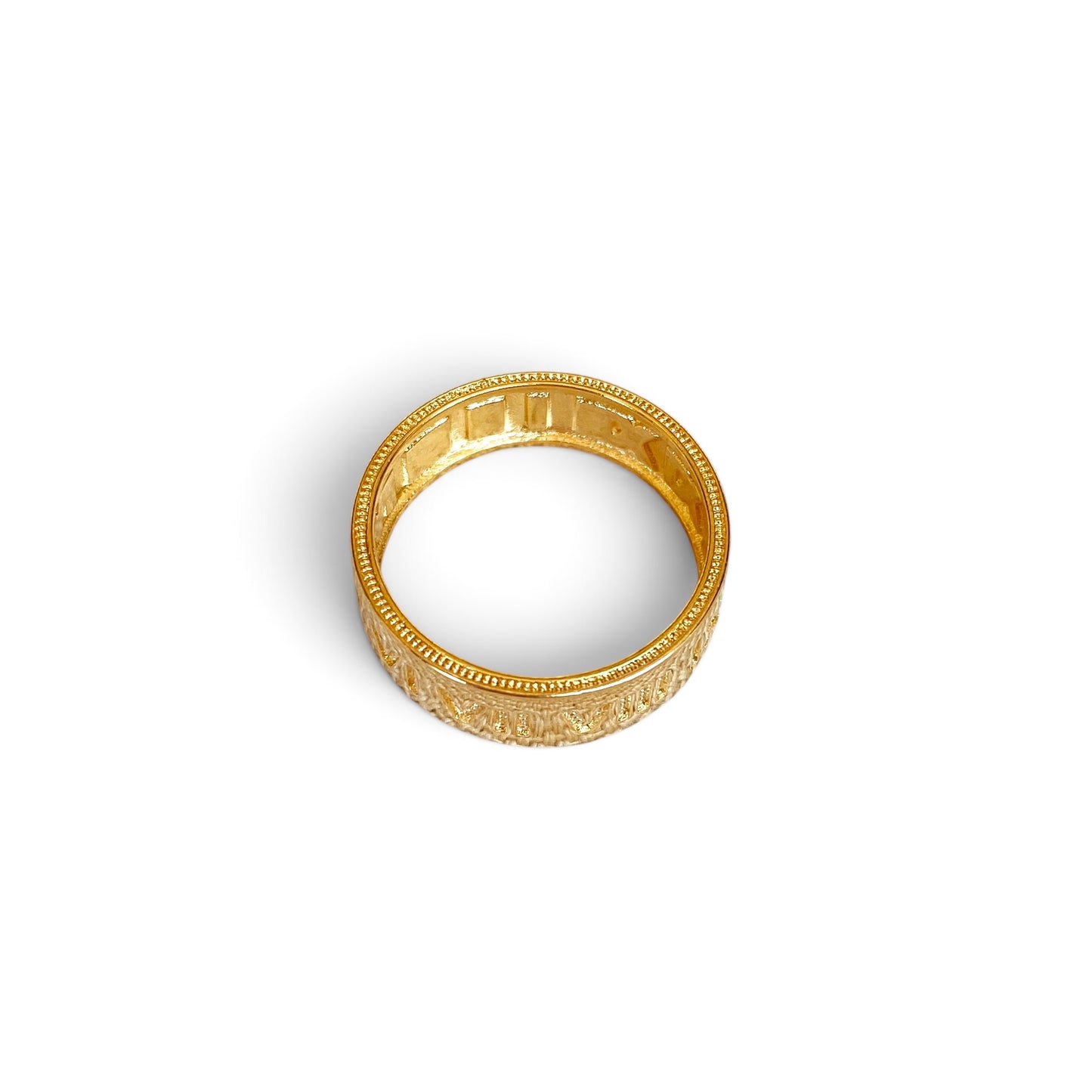 Skillus Roman Numeral Engraved Band closeup