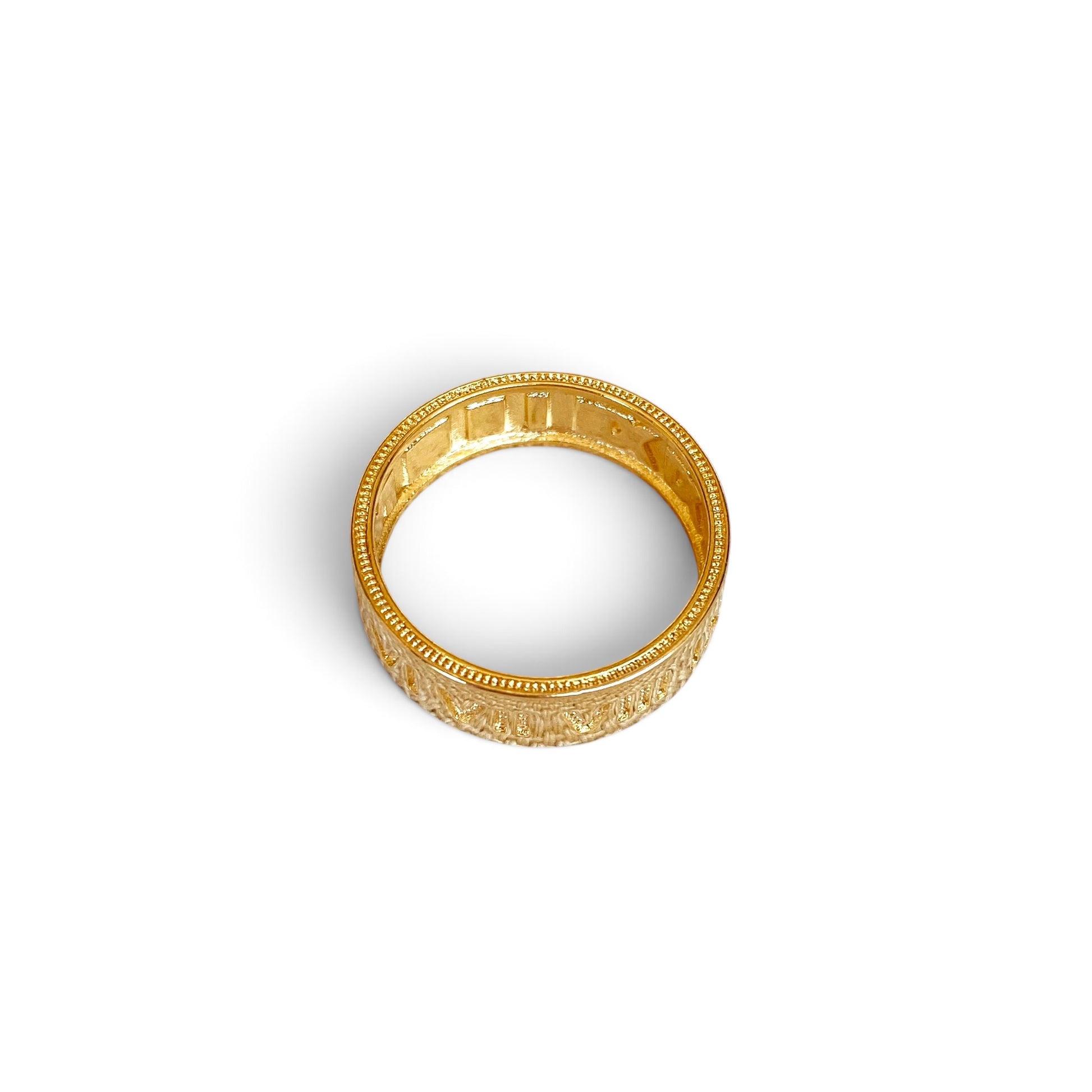 Skillus Roman Numeral Engraved Band closeup