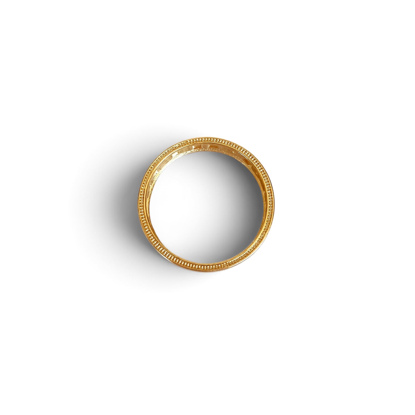 Skillus Roman Numeral Engraved Band side view