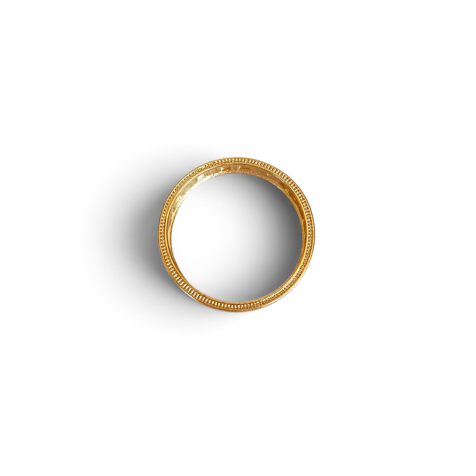 Skillus Roman Numeral Engraved Band side view