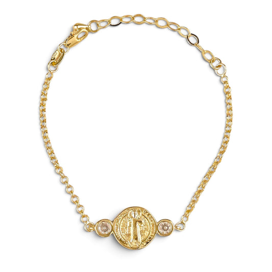 Skillus Saint Benedict Medal Bracelet 