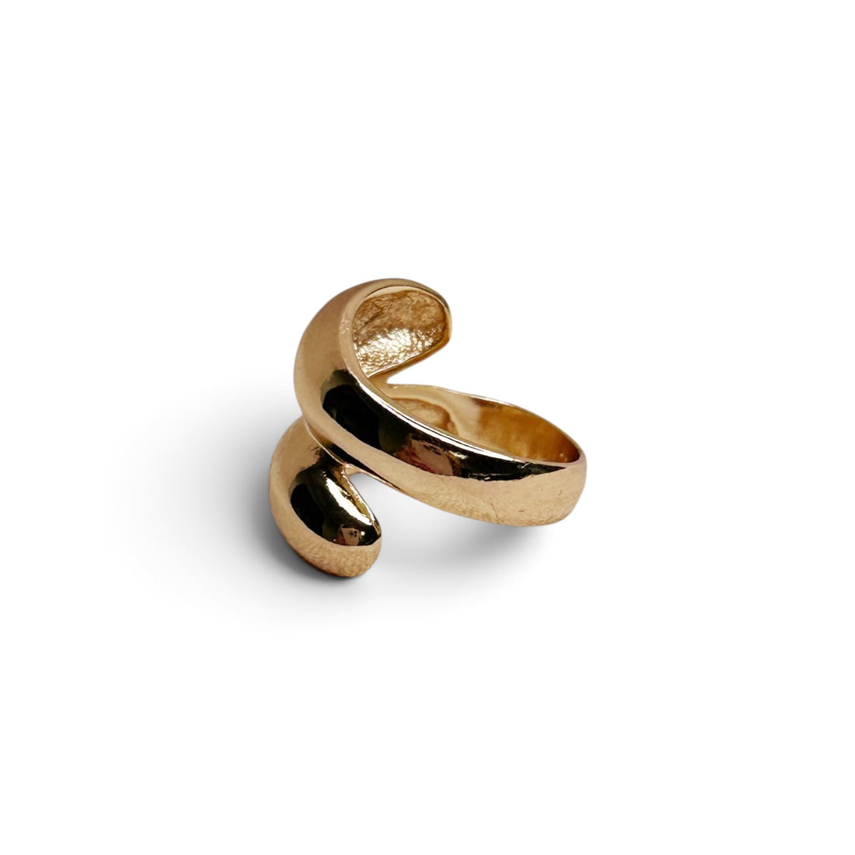 Skillus Spiral 18K Gold Filled Ring Sideview