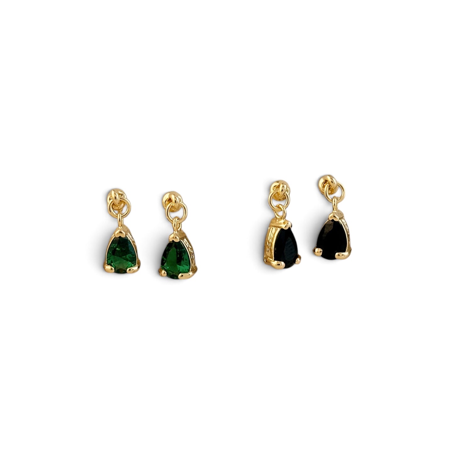 Skillus Teardrop CZ 18K Gold Filled Drop Earrings