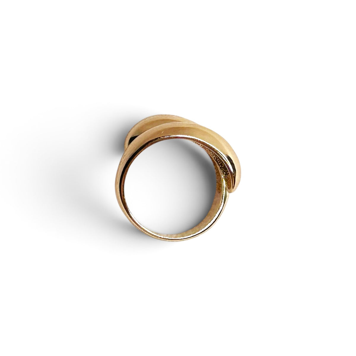 Spiral 18K Gold Filled Ring Sideways