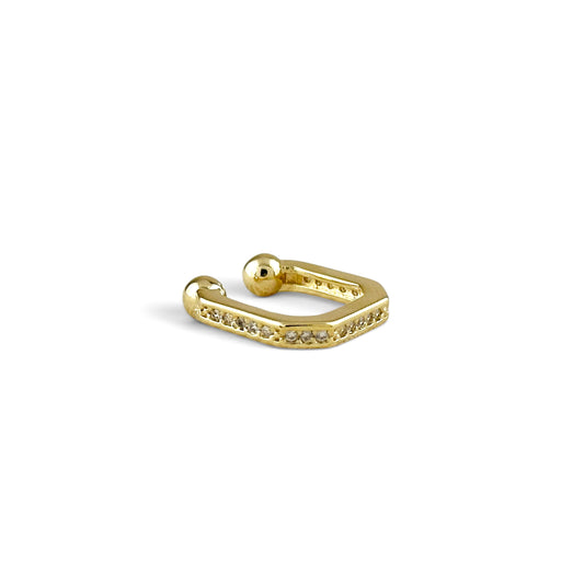 Square CZ 18K Gold Filled Ear Cuff