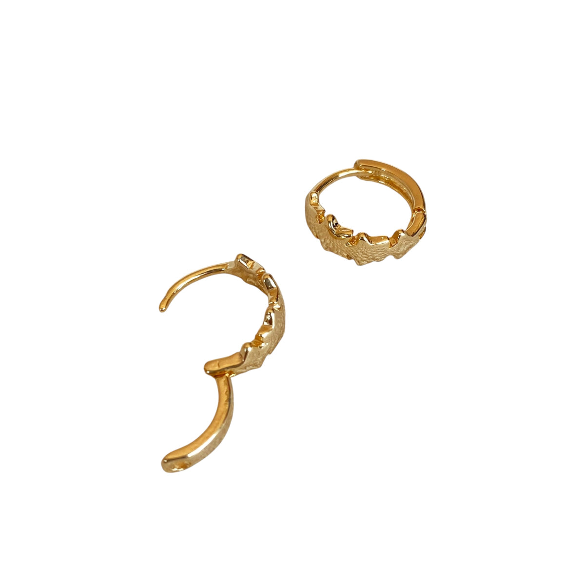 Star Huggie Hoop Earrings Open Closure