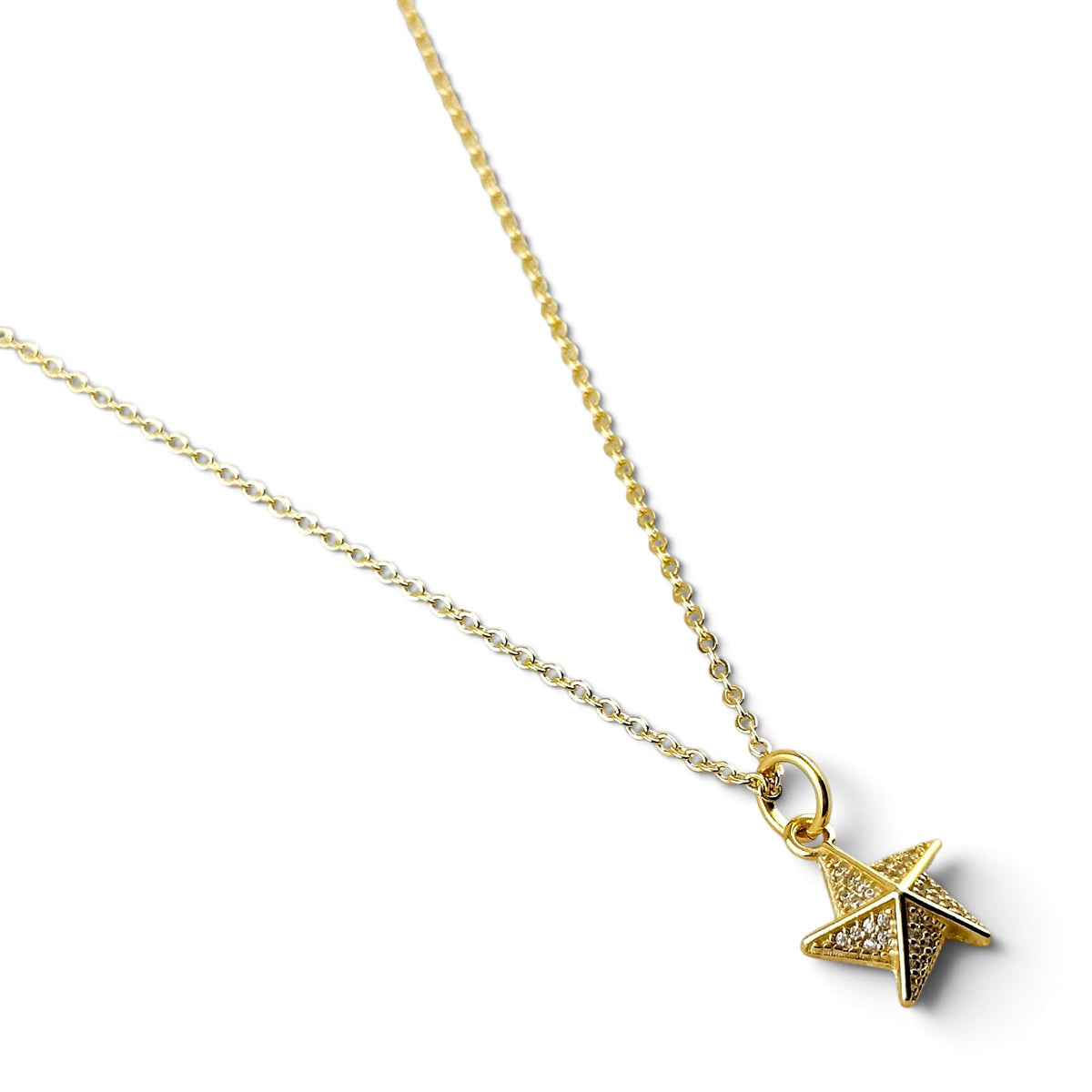 Stella a Mulinello CZ 18K Gold Filled Necklace