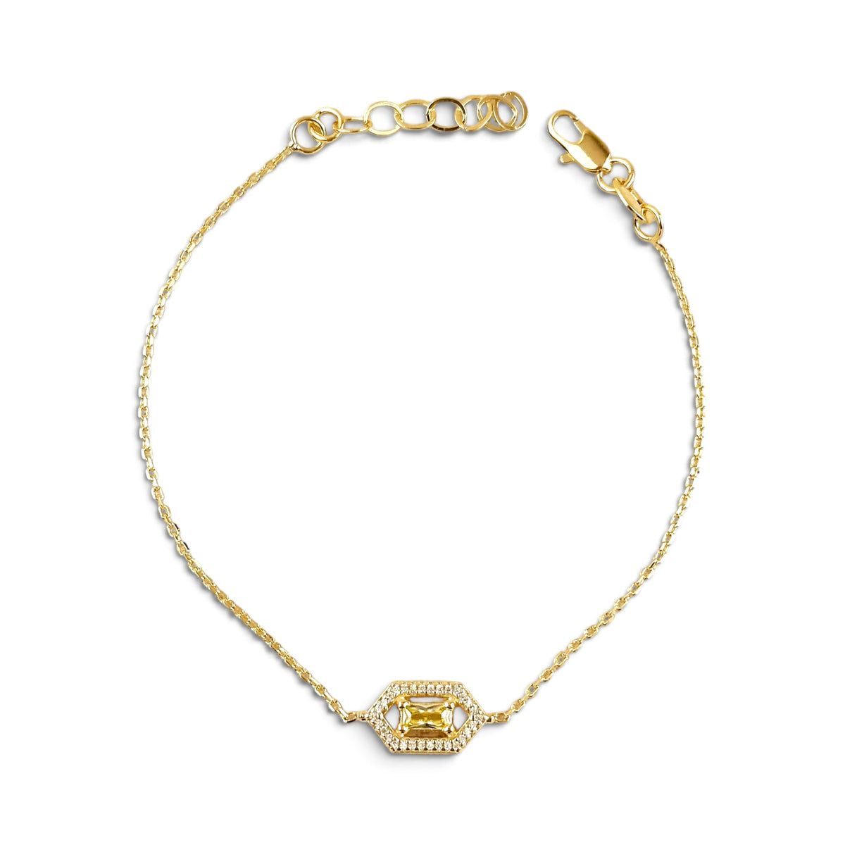 Topaz Birthstone CZ  Bracelet 