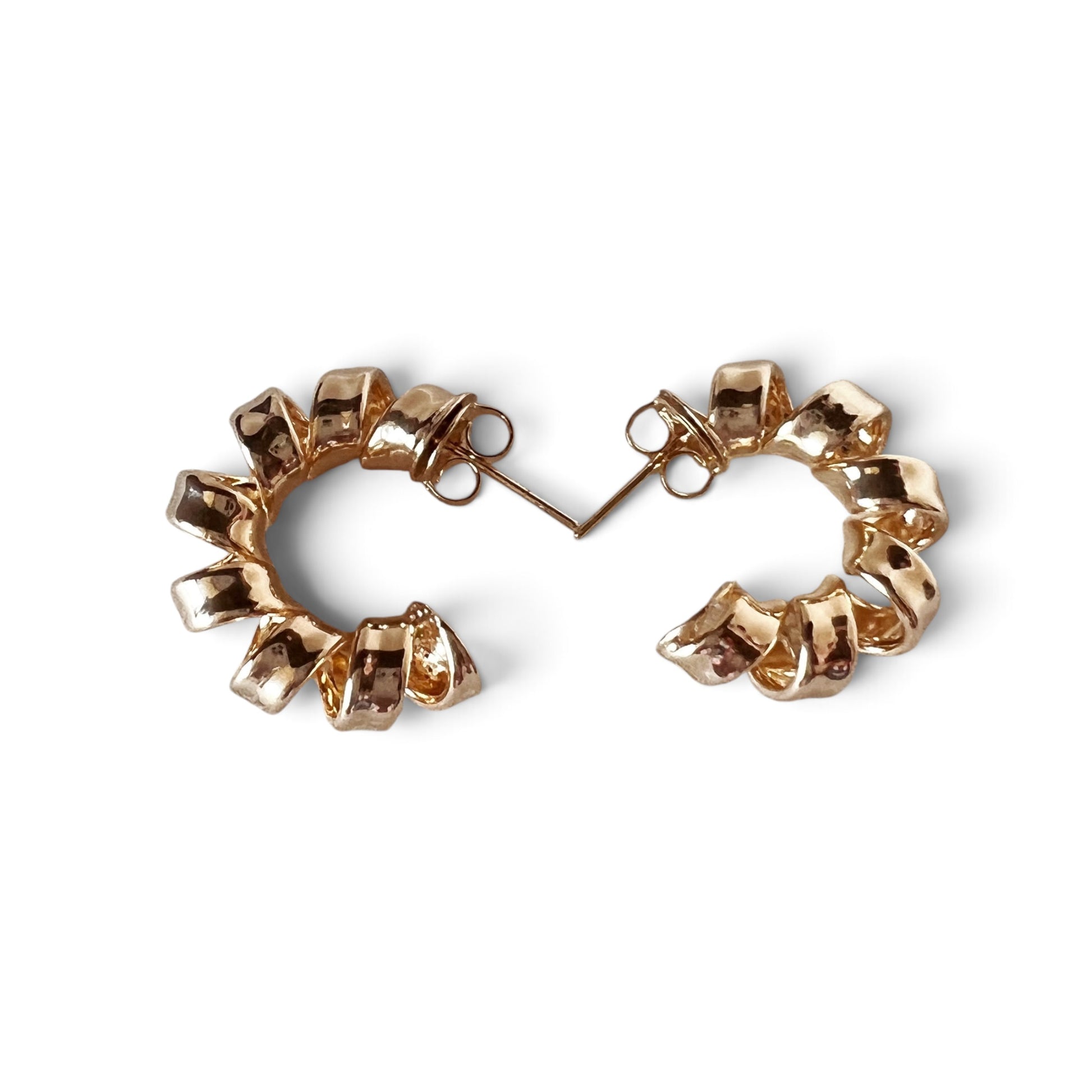 Twisted Ribbon Open Hoop Earrings