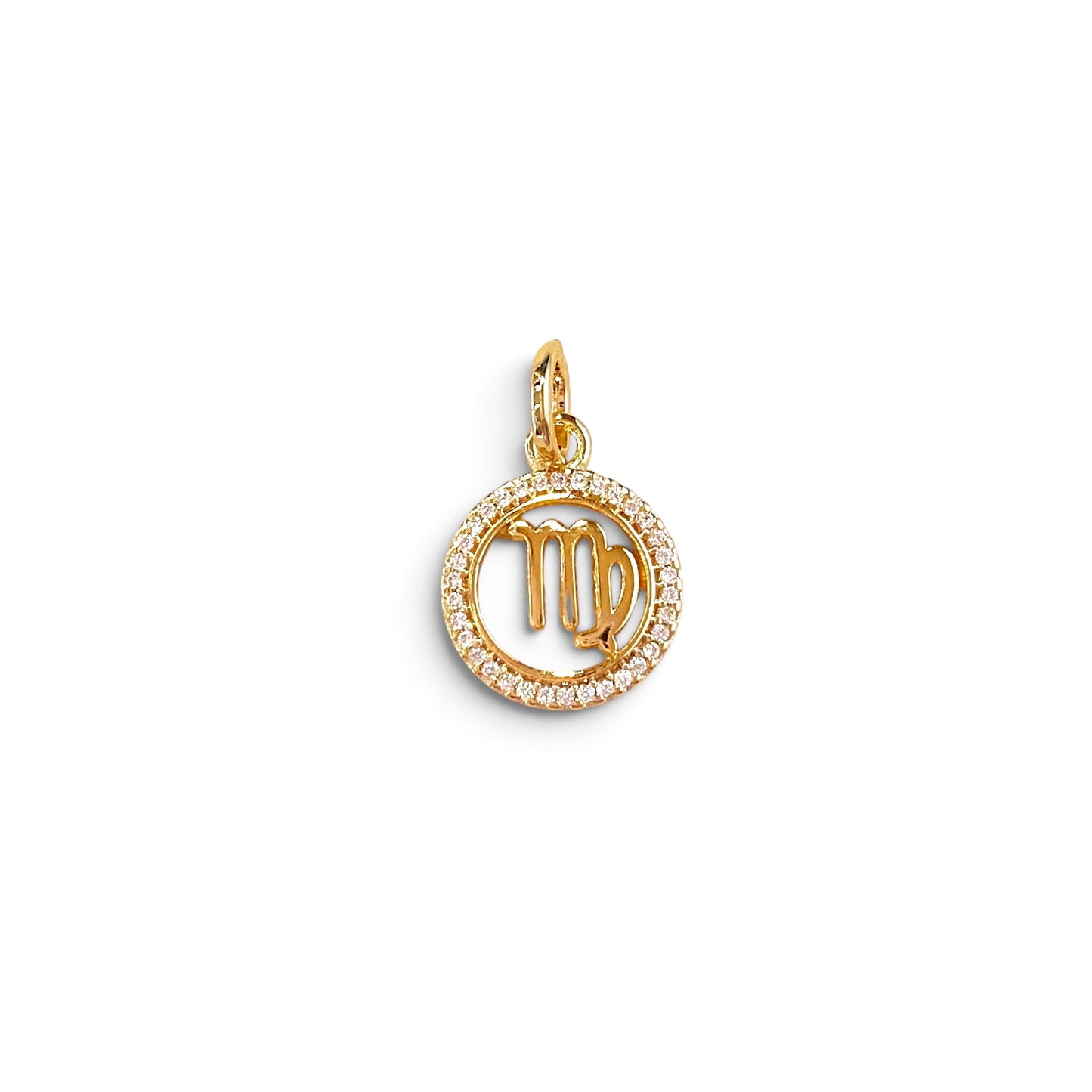Virgo Zodiac CZ 18K Gold Filled Pendant