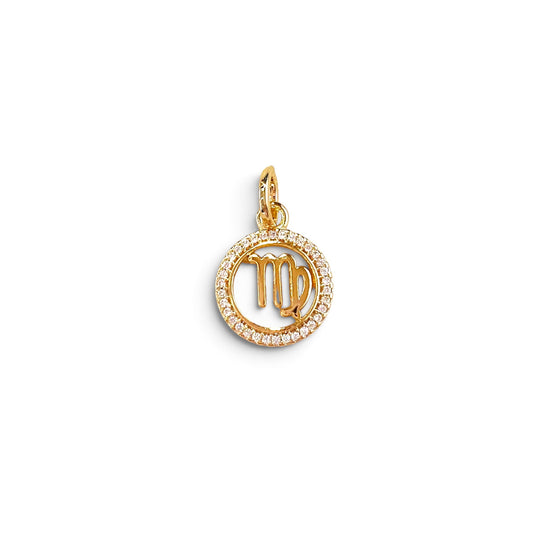 Virgo Zodiac CZ 18K Gold Filled Pendant