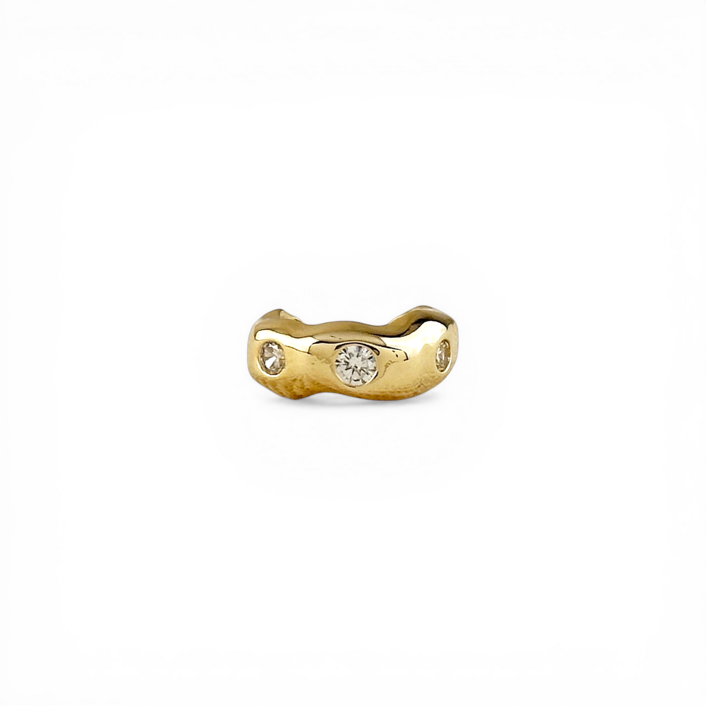 Wave CZ 18K Gold Filled Ear Cuff