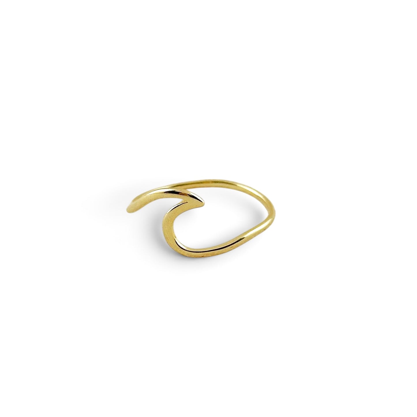 Wave Ring in 18K Gold Filled on white background