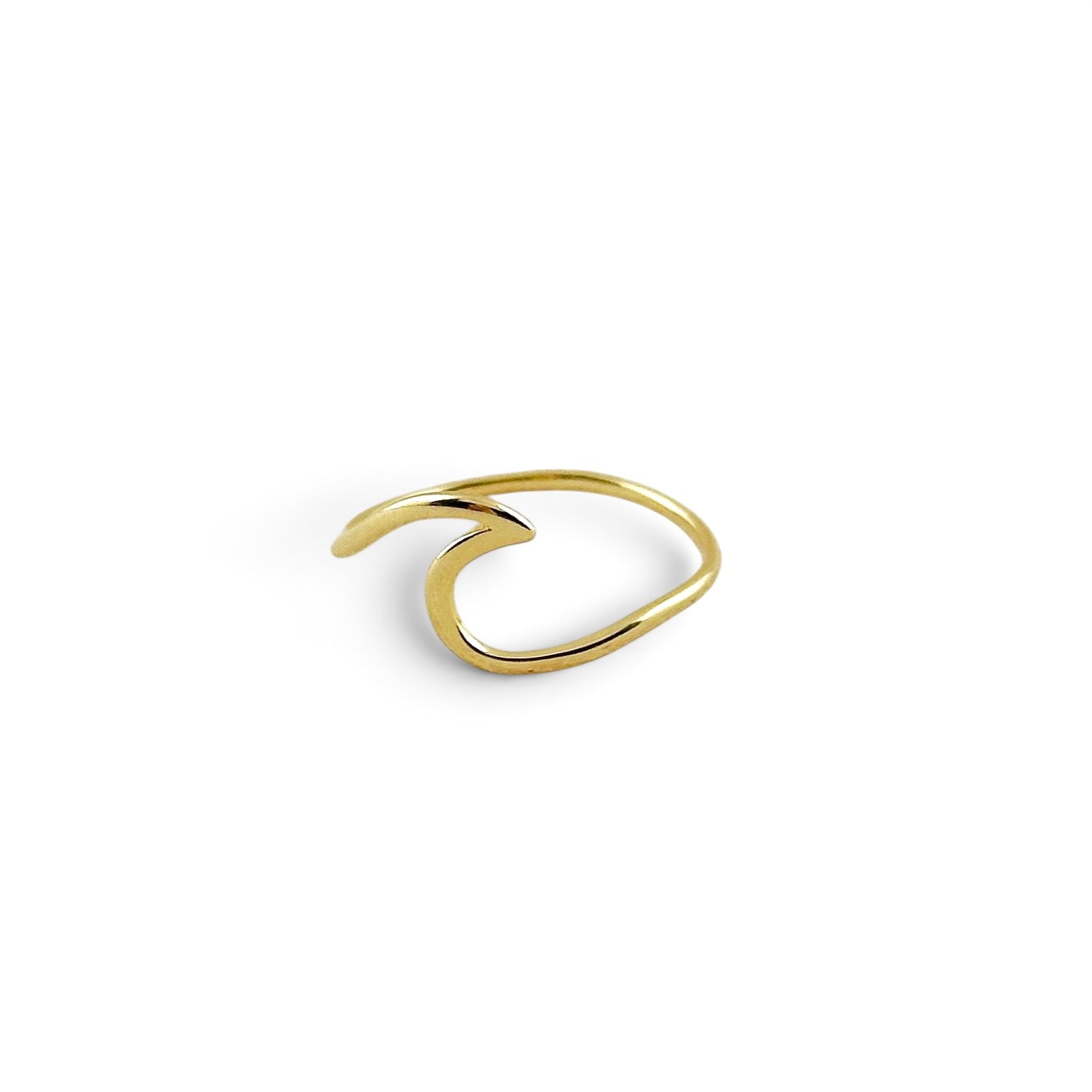 Wave Ring in 18K Gold Filled on white background