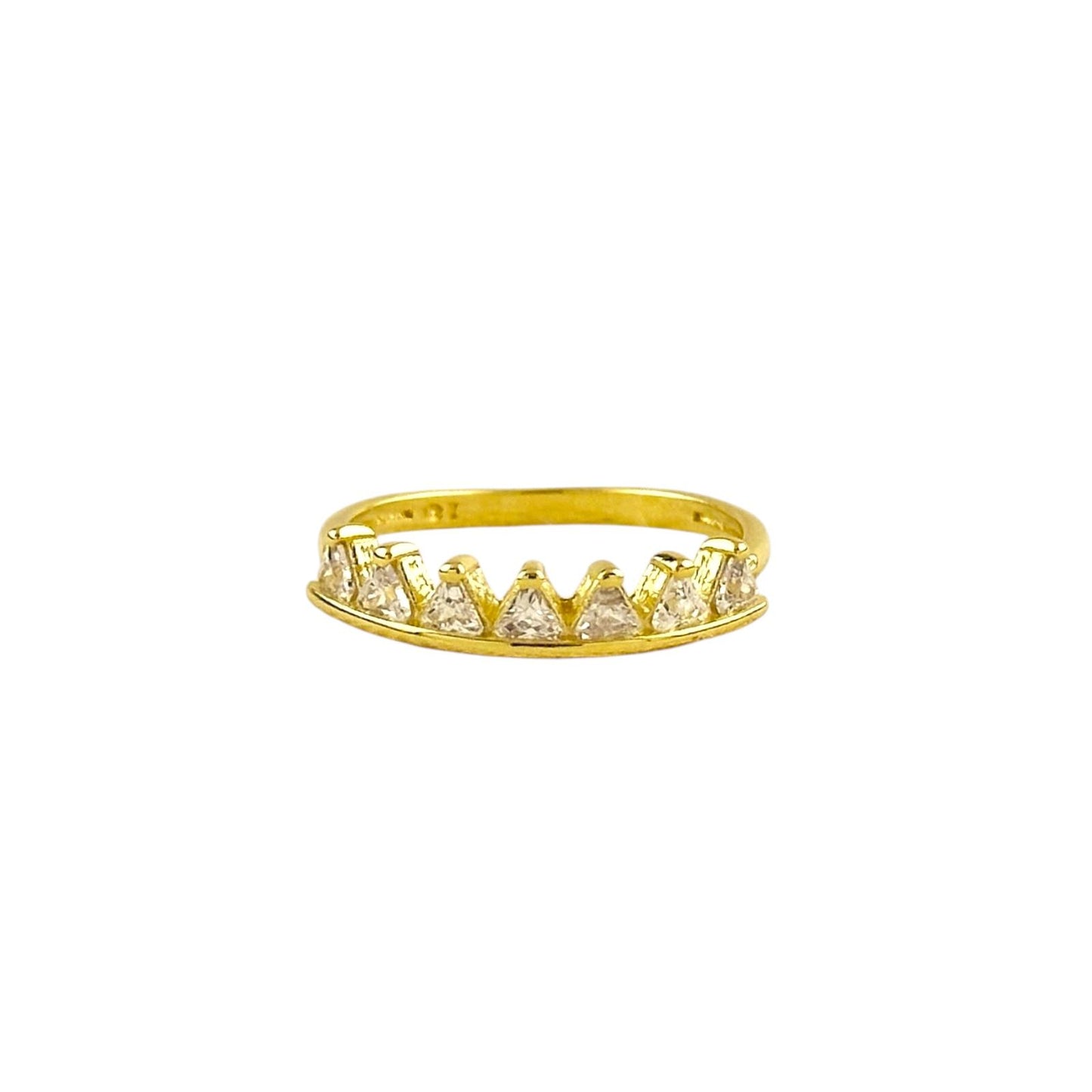 CZ Stones Crown Design 18K Gold Filled Ring