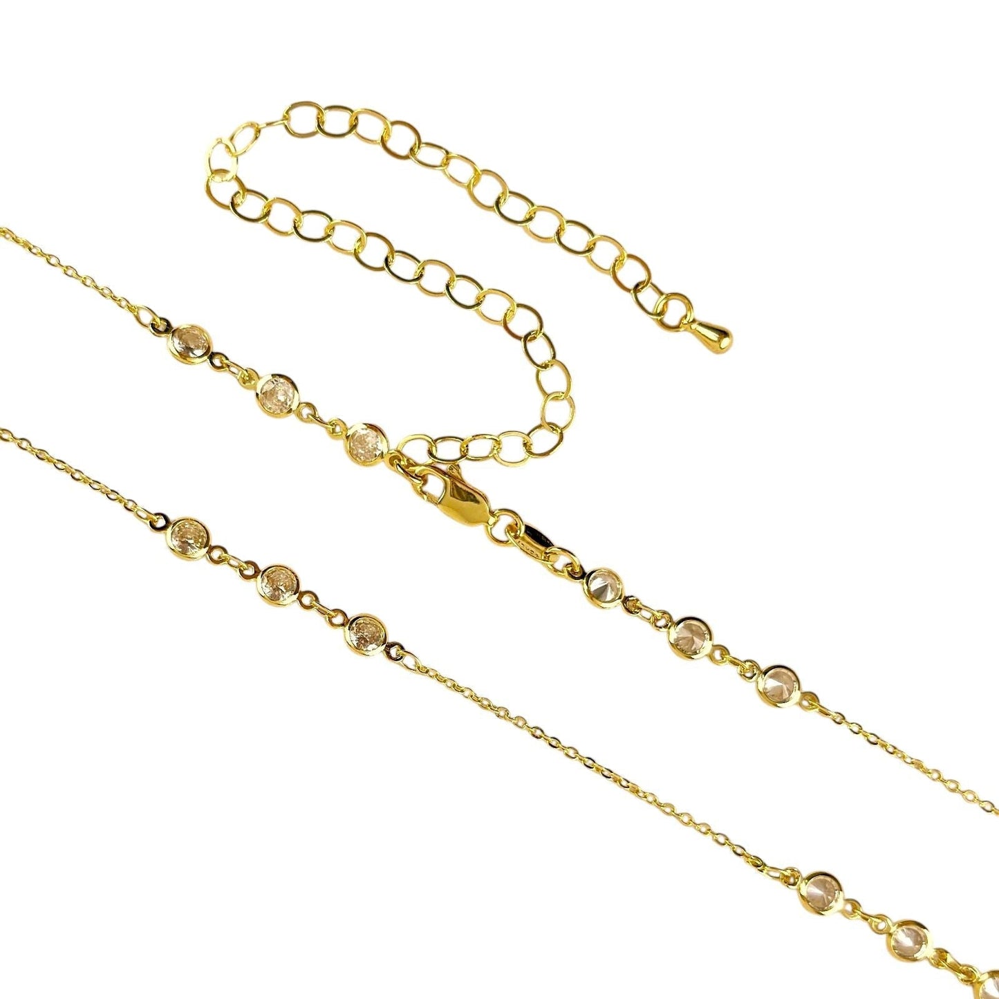 CZ Stone 18K Gold Filled Body Waist Chain Jewelry