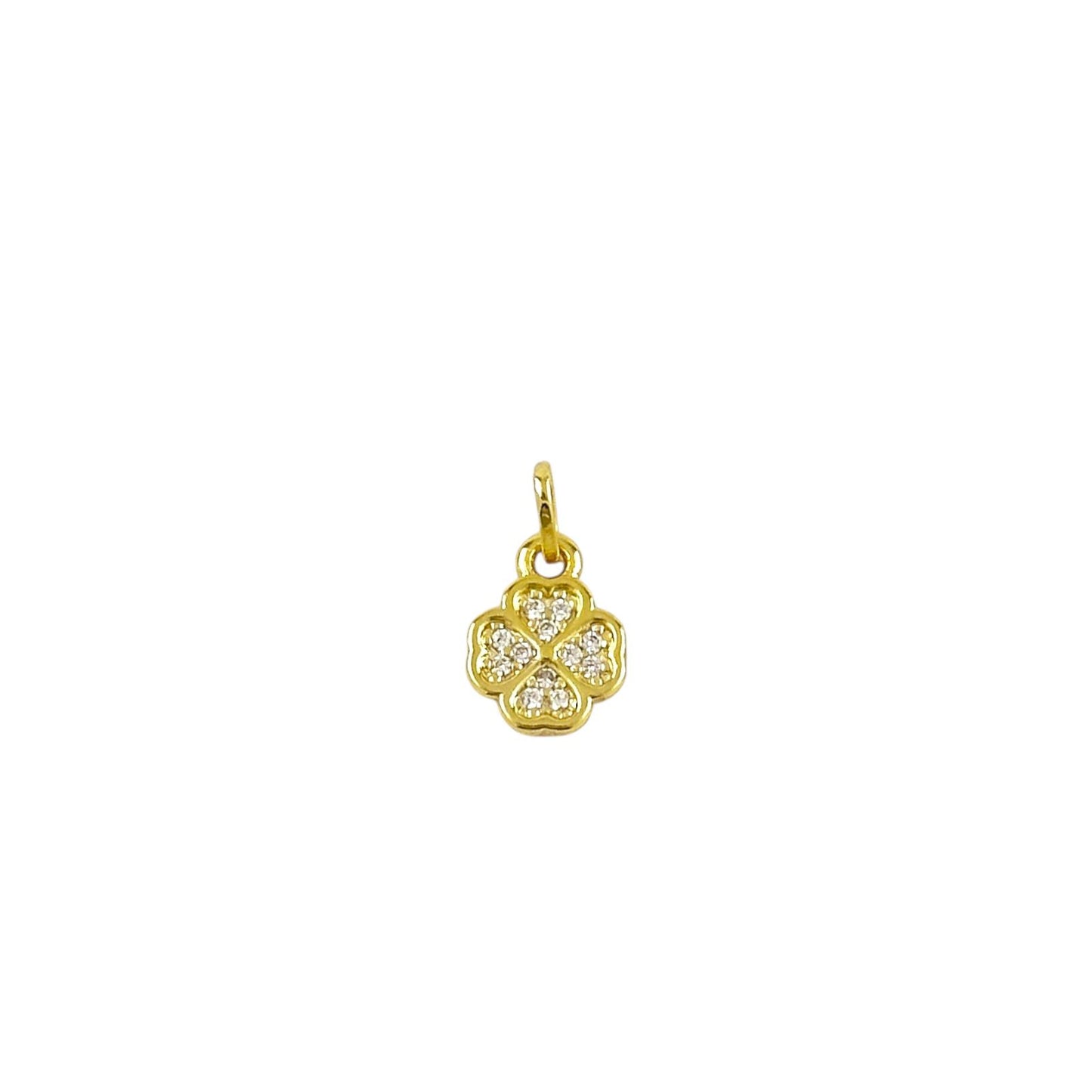 CZ Lucky Clover 18k Gold Filled Pendant