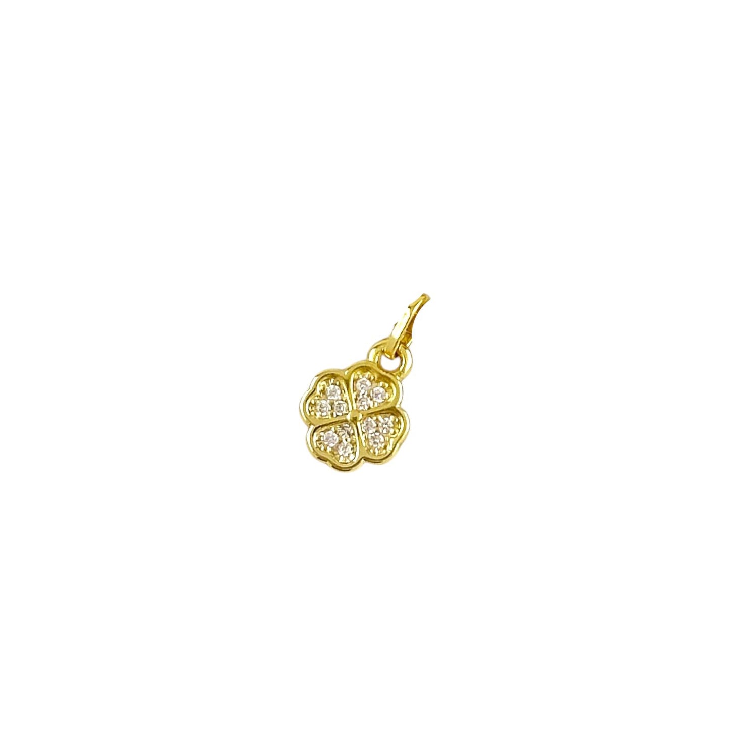 CZ Lucky Clover 18k Gold Filled Pendant