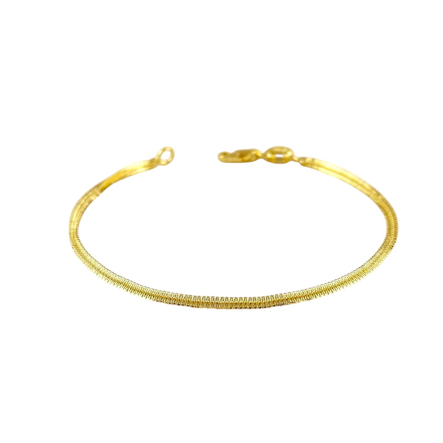 2mm Snake Chain 18k Gold Filled Bracelet