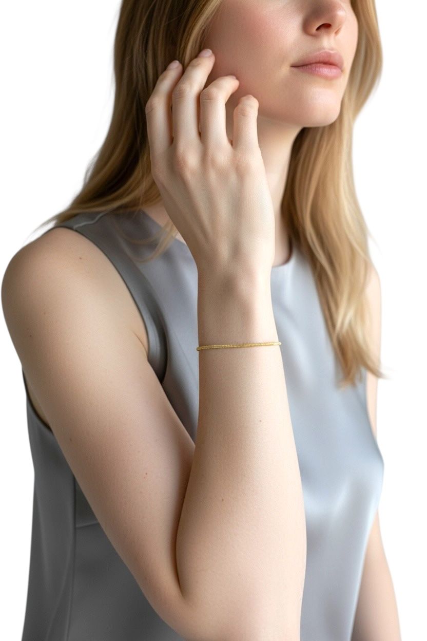 2mm Snake Chain 18k Gold Filled Bracelet