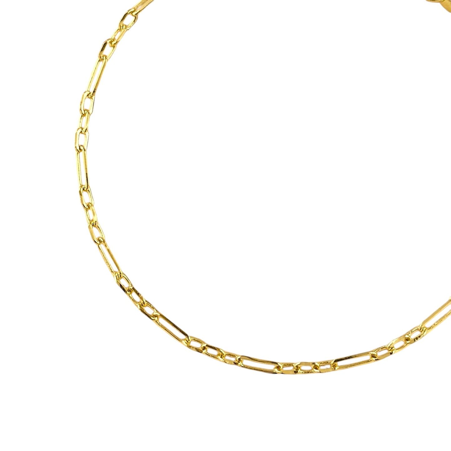 Delicate 3x1 Paperclip Link Chain 18k Gold Filled Bracelet