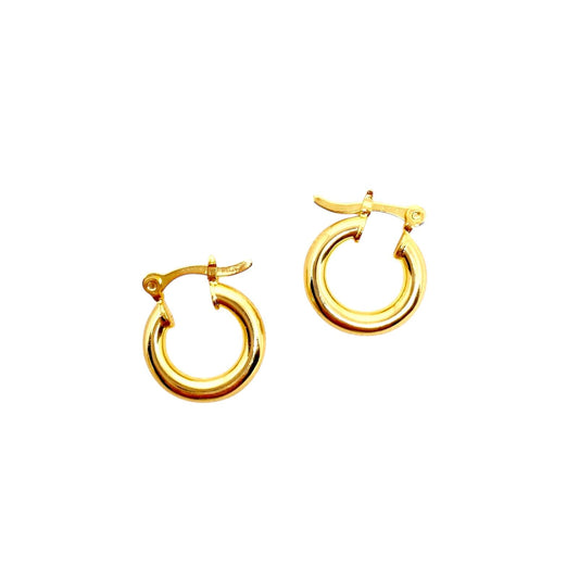 Classic Tube Hoop 18k Gold Filled Earrings