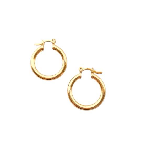 Classic Tube Hoop 18k Gold Filled Earrings